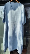 Oska Leinenkleid, hellblau
