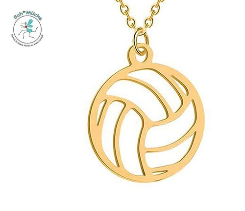 Halskette volleyball edelstahl - halskette,