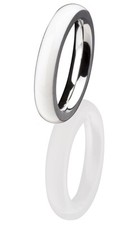 EDvita Ring von Ernstes Design Vorsteckring Keramikring weiß 4 mm R276 schmaler