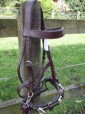 Kappzaum aus Leder Gr.Full / Warmblut ,dunkelbraun