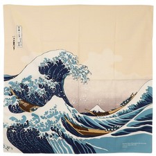 Furoshiki 70 cm, Baumwolle, Ukiyo-e Motiv "The Great Wave" Hokusai