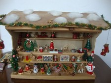 Handarbeit Weihnachtsbude Weihnachtsstand Marktstand ++ viele alte Miniaturen
