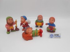 5 Vintage Figuren EDUCO ZWERGE von Schneewittchen Vintage Raritäten /R11F4