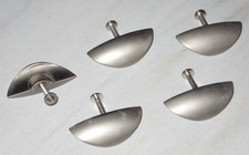 Tür-Griffe Beschläge Silber matt Voll-Metall Schublade Tür Kommode Schrank rund