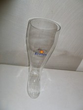 alter 2L Bierstiefel Kronen Brauerei Offenburg Baden Bierglas Sammlerglas