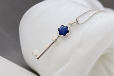 D10 Anhänger Schlüssel mit Stern aus Lapislazuli 925 Sterlingsilber