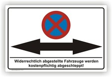 Halteverbot,Pfeil rechts und