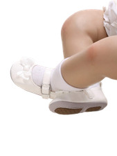 Exklusive Baby-Lackschuhe mit Schleife - Weiß, Komfortabel & Stilvoll