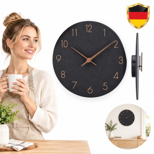 Wanduhr holz 30cm uhr - holz,