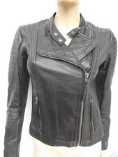 SL schwarze Lamm-Lederjacke Gr. S