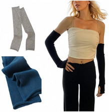 Extra Lang Kaschmir-Wolle Arm-Wärmer Arm-stulpen Fingerlose Pulswärmer Damen