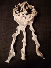 Weise Kopfschmuck Haarschmuck Haargesteck Kommunion Blumenmädchen weiß 