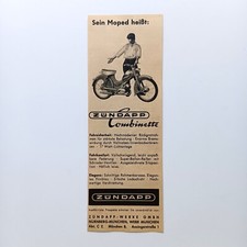 1958 Zündapp Combinette Moped Roller Werbung Werbeanzeige Reklame