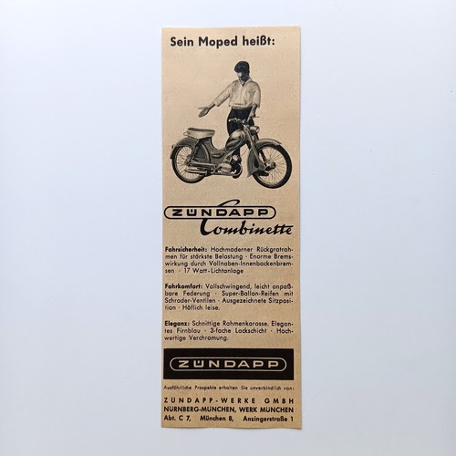1958 zündapp combinette moped - 1958,