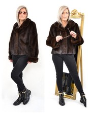 A5560 NERZJACKE ECHT PELZ MANTEL NERZ JACKE PELZJACKE - REAL MINK FUR JACKET