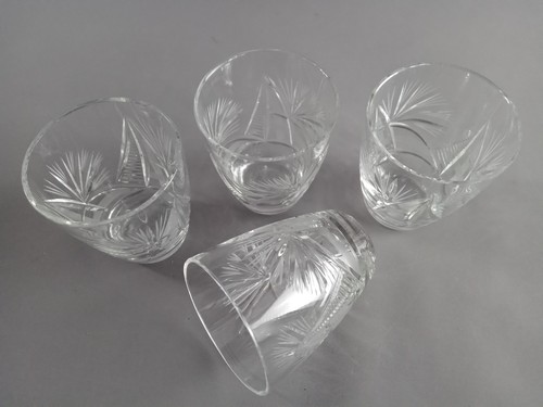 4er set gläser mit schliff - mit,