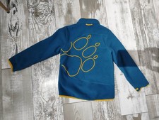 Jack Wolfskin Fleecejacke für Kinder, Größe 128 Blau Türkis mit Gelb Gebraucht