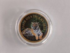 2 Euro 2022 " Jahr des Tigers " coloriert / farbe - vergoldet