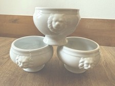 3 mittel große Löwenkopf Suppentassen Schälchen Schüsseln