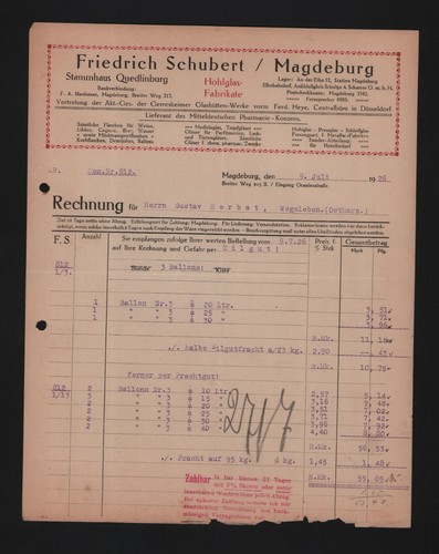 Magdeburg rechnung 1926 - magdeburg,,