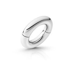 Teilbarer Donut Eichelring aus Edelstahl Glans Ring