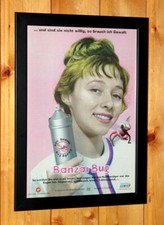 Banzai Bug Videospiel altes seltenes kleines Poster / Vintage Werbeseite gerahmt 