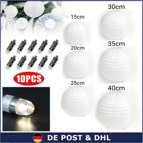 Runde papierlaternen weiß - papierlaternen, mit