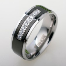 Ring schwarz Zirkonia Titan