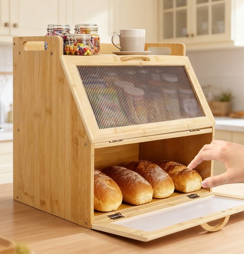 Etagen brotkasten bambus - brotkasten,