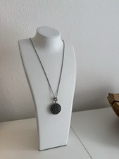 Kette mit Leonardo Anhänger - 90 cm - Anhänger geschwärzt mit Steinchen