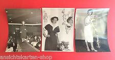 3 x Presse Foto 18 cm x 13 cm um 1955 West Berlin Modenschau Mode Model ( F12148