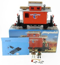PLAYMOBIL 4123 Caboose in OVP Waggon für Steaming Mary Western Eisenbahn Spur G