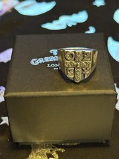 Der große Frosch x Ozzy Osbourne Wappen Siegelring, Silber 925, Größe T, 35/100