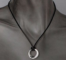 Collier 585 Weißgold Diamanten weiß ca0,215ct Ä200