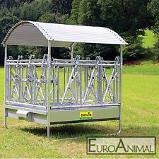 Patura Profi Viereckraufe Dach Sicherheits-Fangfressgitter Heuraufe Raufe