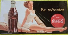 Altes Blechschild Coca-Cola 1997 50mx25cm❗Be refreshed❗♥️ ?? Irland ?? ♥️