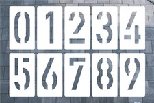 Zahlenschablonen 0-9, 350 mm, Schablonen Zahlen, Malerschablone, Sprühschablone