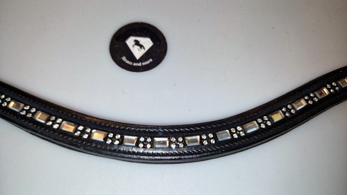 Stirnriemen leder schwarz - leder,