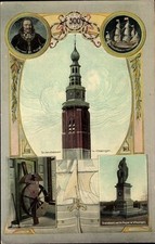 Ak Vlissingen Zeeland, Jacobstoren, Admiraal de Ruijter,... - 10698290