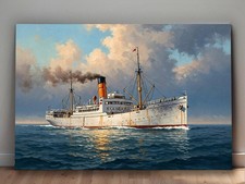 Dampfschiff auf hoher See -