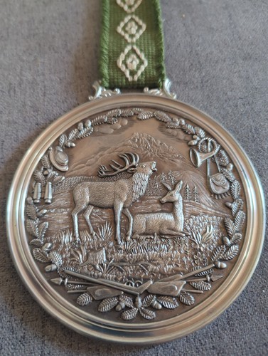 Zinn medaille mit jagdmotiv - medaille,