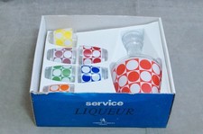 LIKÖRSET 60ER 70ER SCHNAPS SET 7 TEILE FLASCHE KARAFFE 6 GLÄSER SCHNAPSGLÄSER