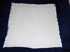 Vintage Tuch aus den 60iger Jahren, weiß mit eingewebten Punkten,83,5 x 77,5 cm