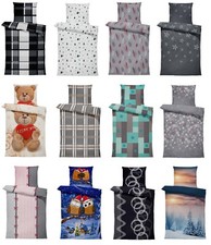 Winter Bettwäsche Thermo Fleece Flausch Kuschelig Warme Garnitur Bettbezüge Set