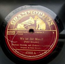 0791/ MARLENE DIETRICH-Wo ist der Mann-ARTHUR BRIGGS TROMPETE-78rpm Schellack