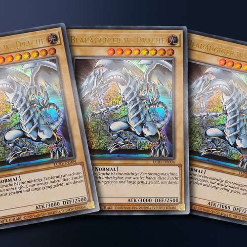Yugioh blauäugiger weißer - 3x,