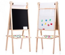 Kindertafel MAJA 110cm Standtafel Papierrolle Schreibtafel Maltafel Magnettafel