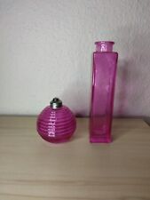 Set Deko Vasen 2 Stück zweiteilig rechteckig Kugel Form pink Wohnzimmer 