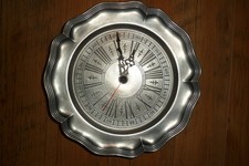 Zinn Wanduhr mit Junghans Quartzwerk W738