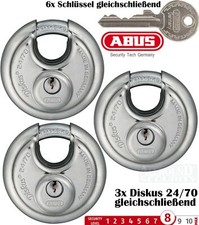 3x ABUS Diskus Vorhangschloss